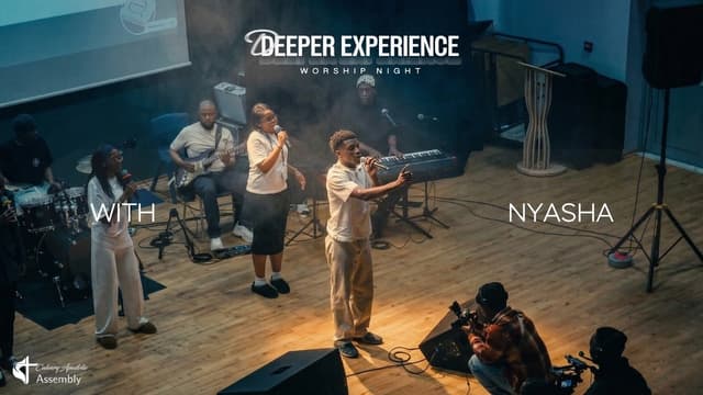 CAA Oxford YouTube thumbnail featuring live worship performance and Nyasha