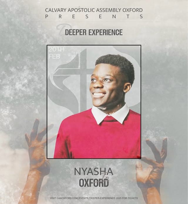 CAA Oxford Nyasha alternate worship night poster layout