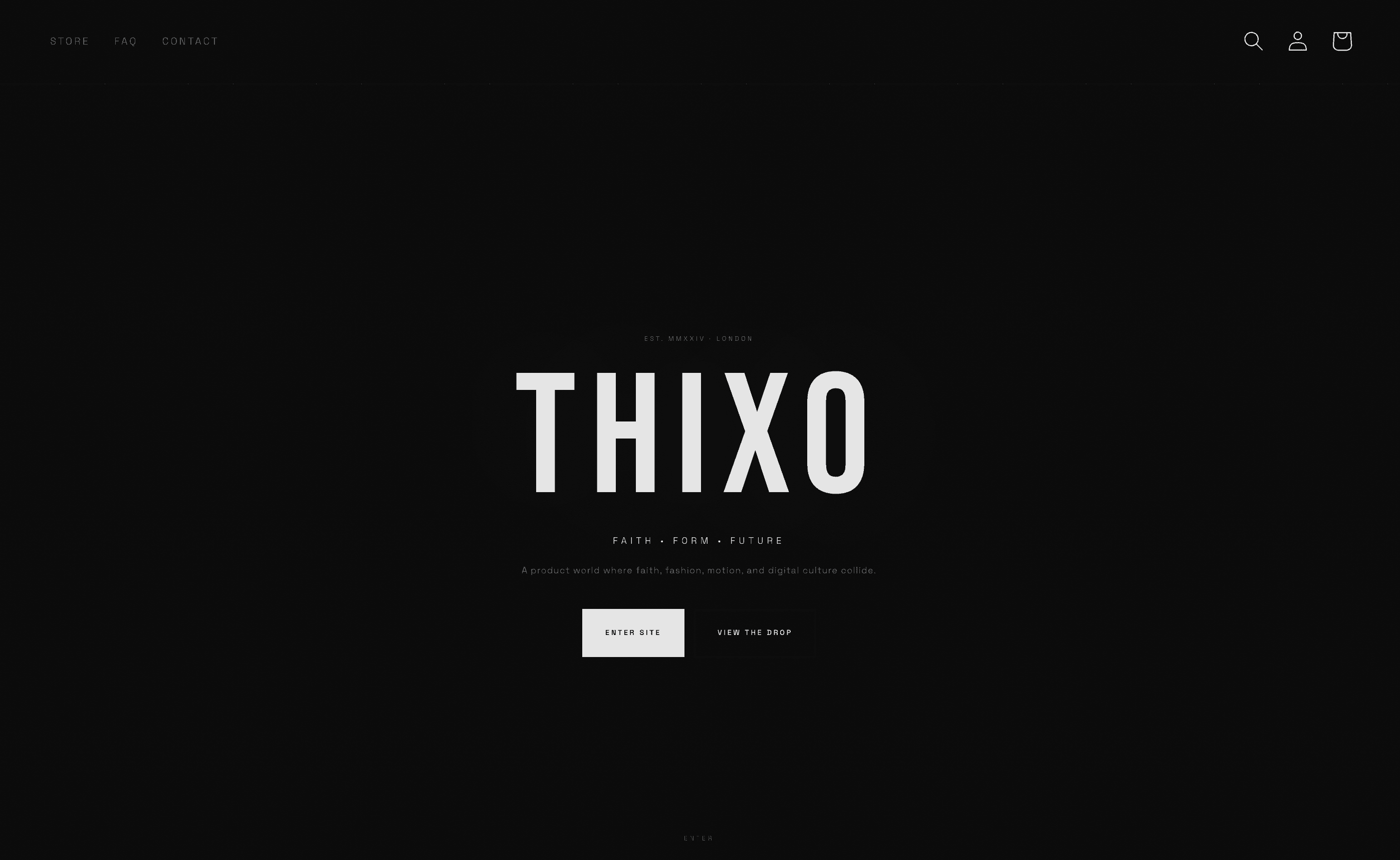 THIXO Shopify storefront homepage preview