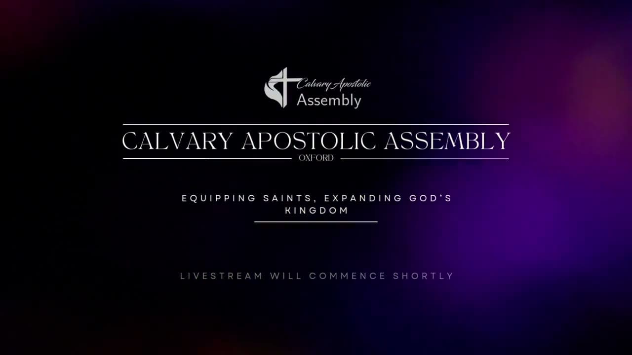 CAA Oxford livestream intro motion graphic with branded holding screen and animated mission statements
